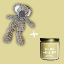 Load image into Gallery viewer, Koala Lovey + Candle Bundle
